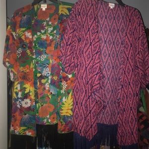 Bundle of 2 Lularoe Monroe Coverups Large